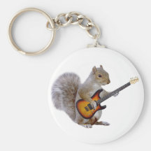 Ardilla que toca la guitarra llaveros