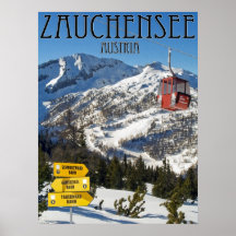 Área 18x24 del esquí de Zauchensee Poster