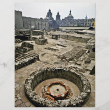 Área ceremonial de alcalde de Templo, Ciudad de Mé Tarjeta Publicitaria