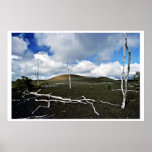 Área de la devastación - volcán de Kiluaea, Hawaii Poster