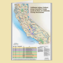 Áreas de cultura indias de California - postal tarjetas