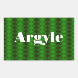 Argyle con monograma etiqueta