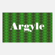 Argyle con monograma etiqueta