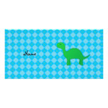 Argyle conocido personalizado del azul del dinosau tarjetas fotograficas 