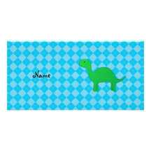 Argyle conocido personalizado del azul del dinosau tarjetas fotograficas 