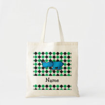 Argyle conocido personalizado del verde del negro  bolsa