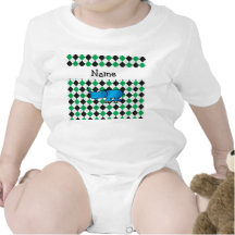 Argyle conocido personalizado del verde del negro  camisetas