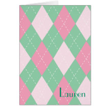 Argyle de muy buen gusto tarjeton