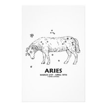 Aries (21 de marzo - 19 de abril) papeleria personalizada
