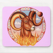 ¡Aries del zodiaco - modifiqúelo para requisitos p Tapetes De Raton
