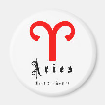 Aries, el 21 de marzo - 19 de abril imanes de nevera