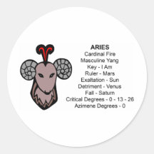Aries Etiqueta Redonda