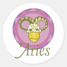 Aries Etiquetas Redondas