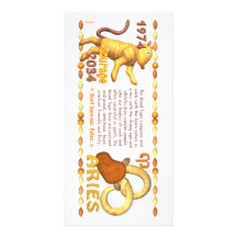 Aries llevado zodiaco 1974 de WoodTiger de Valxart Tarjeta Fotográfica