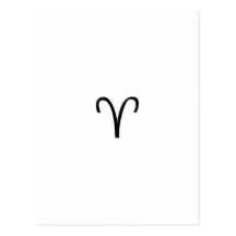 Aries - muestra del zodiaco postales