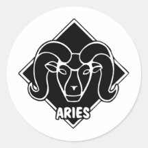 aries pegatina redonda