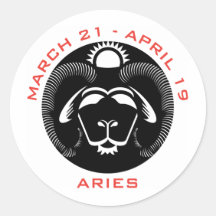 aries pegatinas redondas