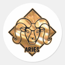 aries pegatinas redondas