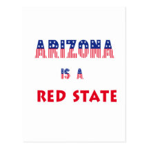 Arizona es un estado rojo tarjetas postales