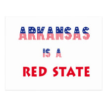 Arkansas es un estado rojo tarjetas postales