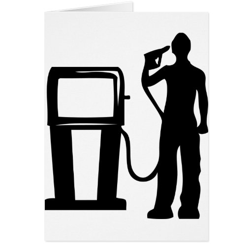 Arma de la gasolinera en la cabeza felicitación