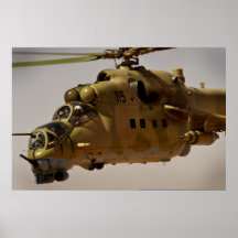 Arma gatling del helicóptero trasero Mi-35 Posters