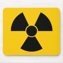 Arma nuclear negra alfombrillas de ratón