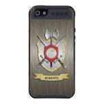 Armadura del escudo de la batalla del lobo del gri iPhone 5 carcasa