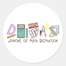 Armas de la destrucción de la matemáticas pegatinas  