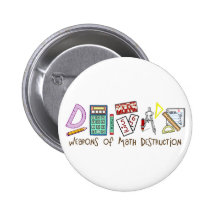 Armas de la destrucción de la matemáticas pins