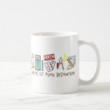 Armas de la destrucción de la matemáticas tazas de café