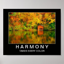 Armonía de las reflexiones del lago autumn poster