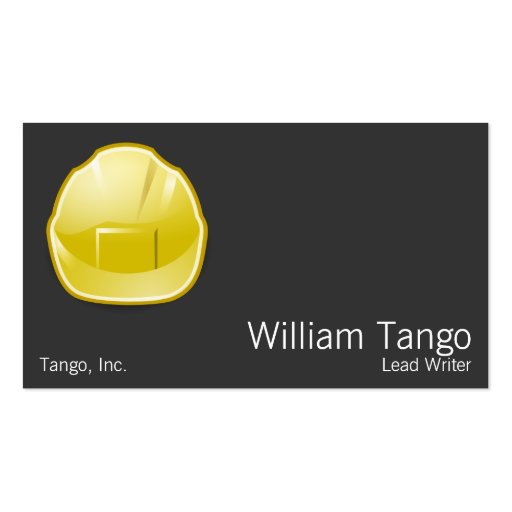 Arquitecto de la construcción del casco tarjetas de visita