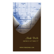 Arquitecto elegante que remodela tarjetas de visit