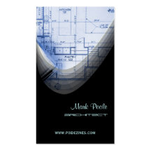Arquitecto elegante que remodela tarjetas de visit