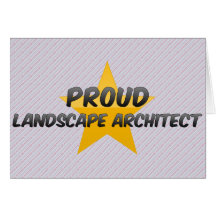 Arquitecto paisajista orgulloso tarjetas
