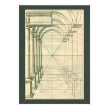 Arquitectura del vintage, arcos Perspecitve de las Anuncios