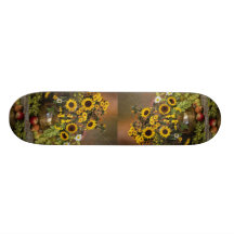 Arreglo floral atractivo tabla de skate