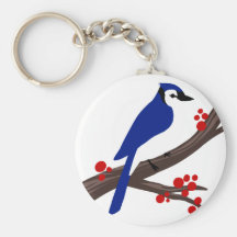 Arrendajo azul llaveros