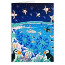 Art Card: Scilly Puffins