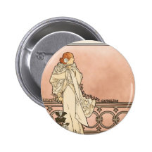 Art déco de Alfonso Mucha Pin