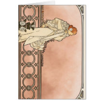 Art déco de Alfonso Mucha Tarjeton