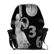 Art déco de la cuenta descendiente de Noche Vieja  Bolsa De Mensajeria