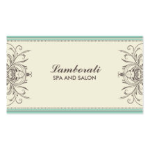 Art déco moderno floral del damasco profesional el tarjetas de visita