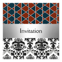 Art déco retro de la invitación del fiesta del dam