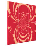 Art déco retro del remolino rojo impresiones en lienzo estiradas