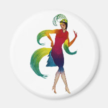 Art Deco Tänzerin dancer Magnets