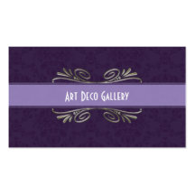 Art déco y tarjetas de visita del damasco