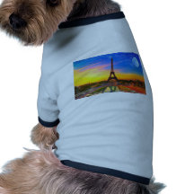 art-eiffel_tower camiseta de mascota