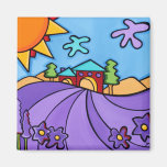 art_lavendar_romance imán para frigorífico